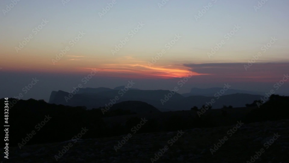 Cloudy sky over the mountains and the sea. Crimea, Ukraine Cloudy sky over the mountains and the sea. Crimea, Ukraine