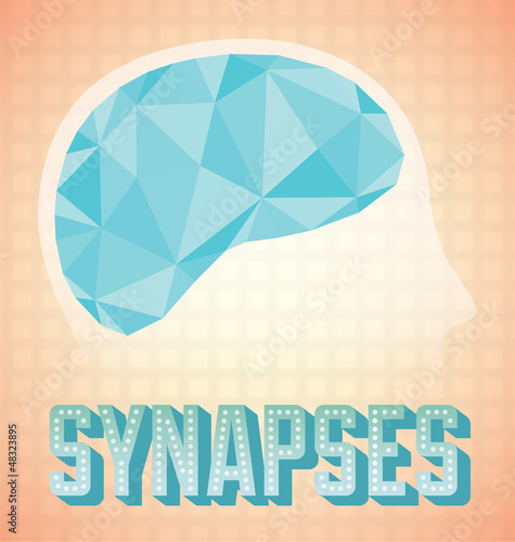 Abstract Brain Synapses Icon and Wallpaper