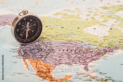 Map with Compass
