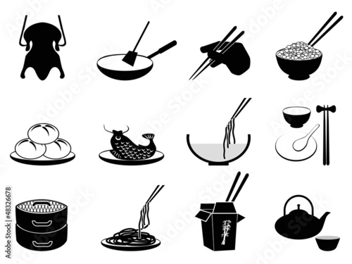 Chinese food icons