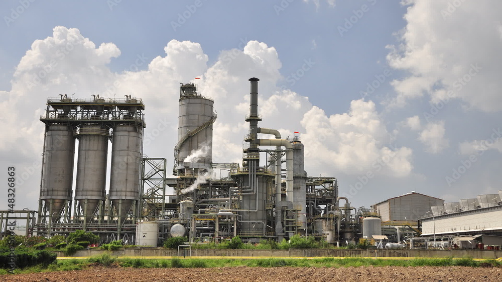 Oil and chemical factory with sky Oil and chemical factory with sky