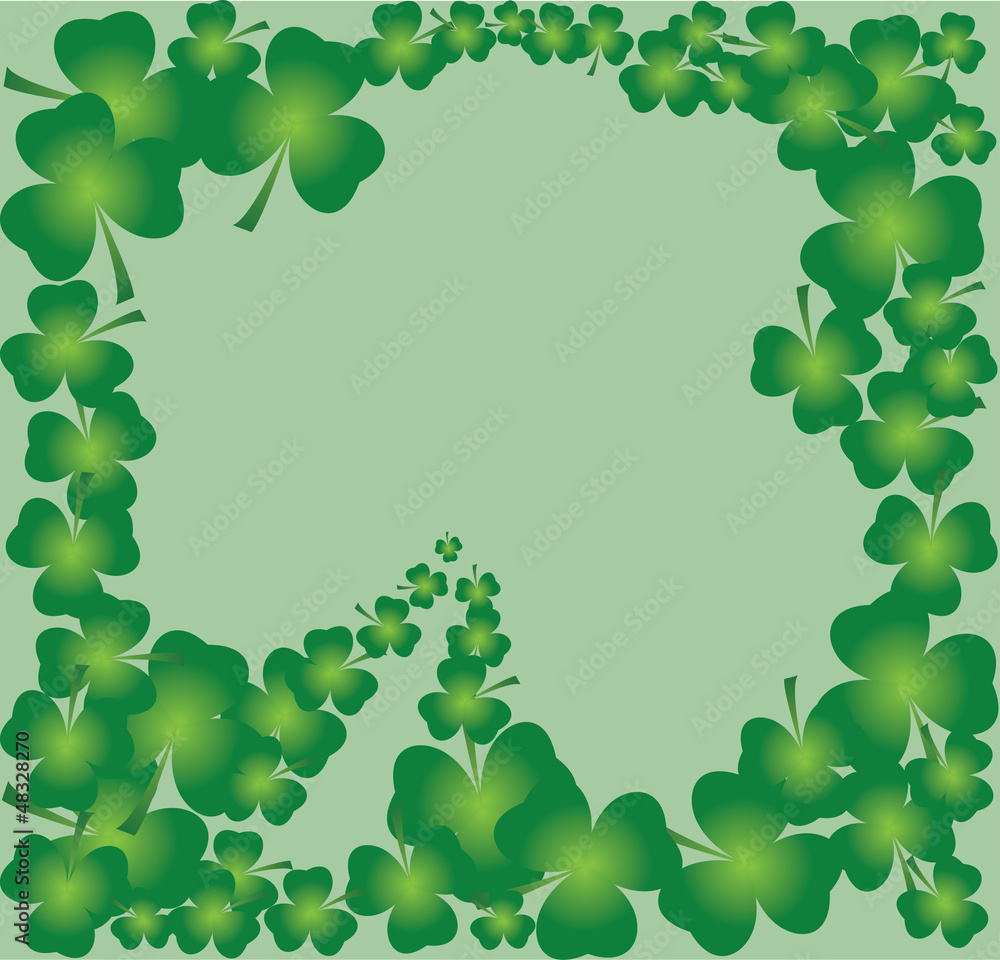 vector clover leaf frame for St. Patrick day vector clover leaf frame for St. Patrick day