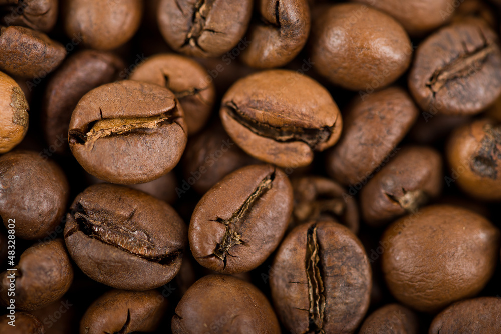 Naklejka premium coffee beans texture