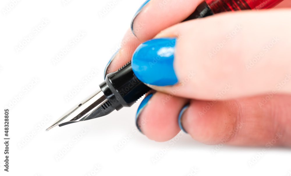 a pencil in a hand is isolated on a white background a pencil in a hand is isolated on a white background