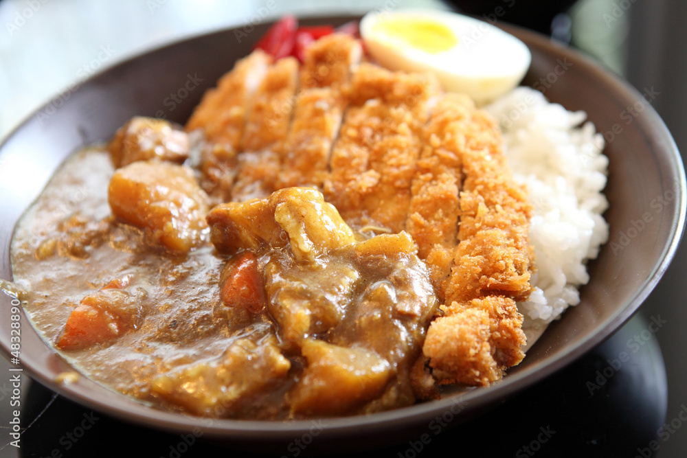 Curry rice with fried pork Curry rice with fried pork