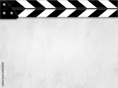 Fotografia Clapper board or slate white board with texture