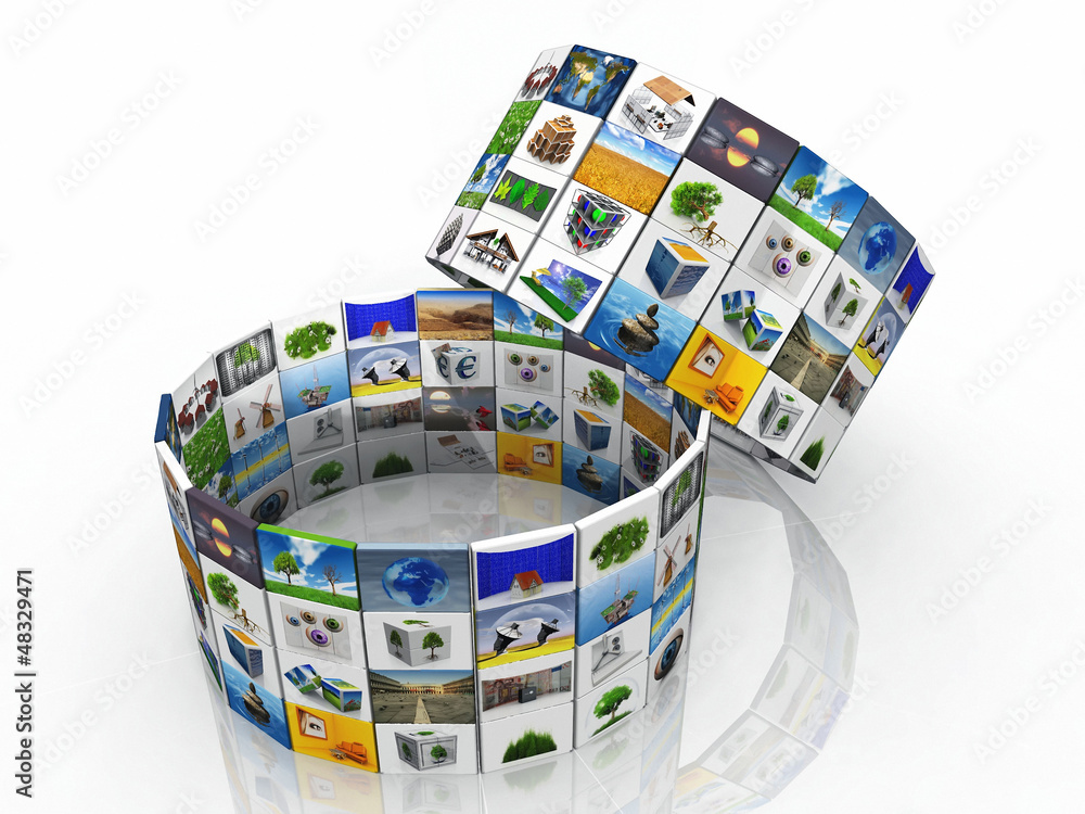 Obraz premium two big Round picture frames