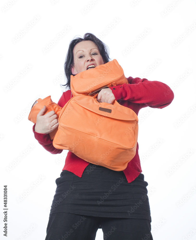 traveling with several pieces of hand luggage traveling with several pieces of hand luggage