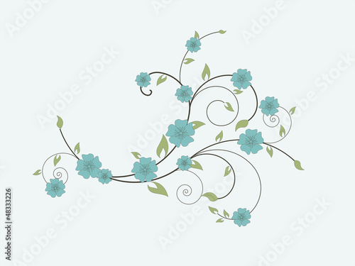 Abstract floral background with flowers