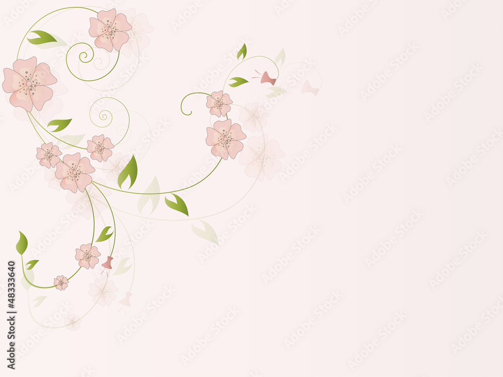 Abstract floral background with flowers Abstract floral background with flowers