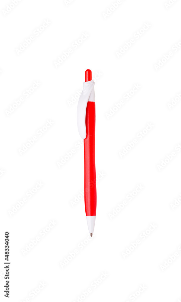 Close up of  pen isolated with clipping path on white