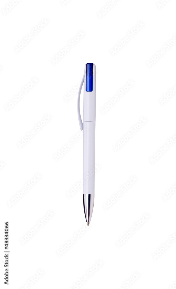 Close up of pen isolated with clipping path on white Close up of pen isolated with clipping path on white