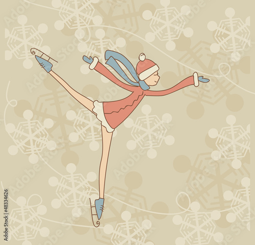 skating teenage girl