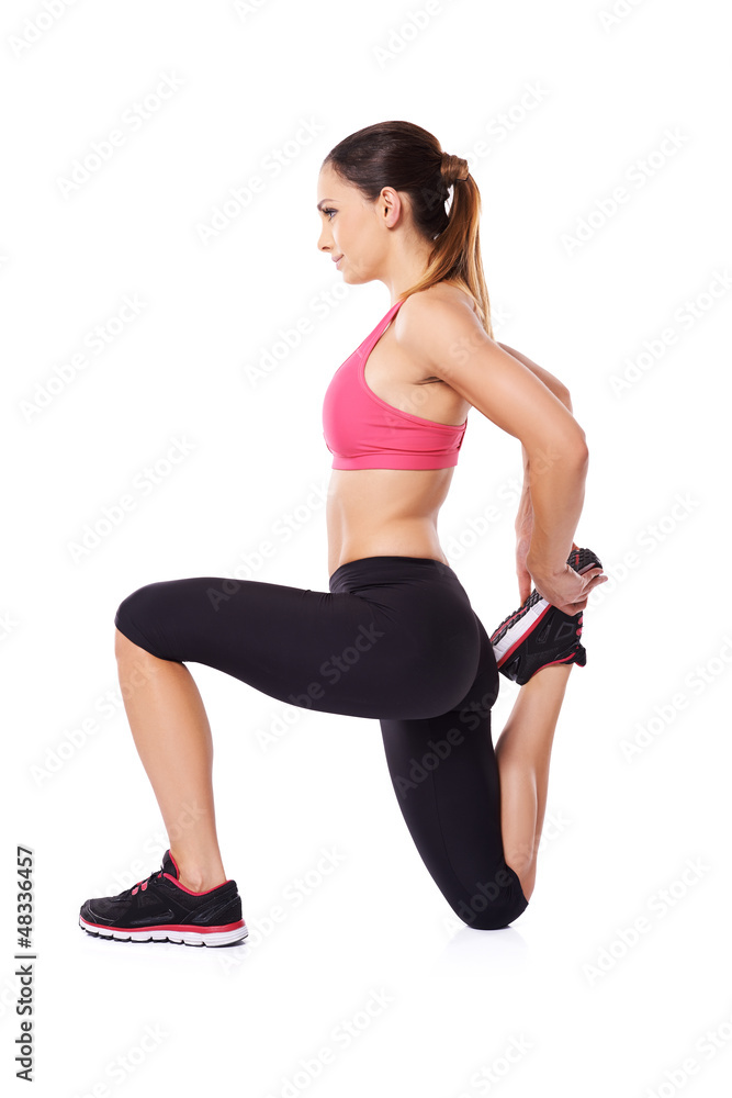 Woman doing a workout Woman doing a workout