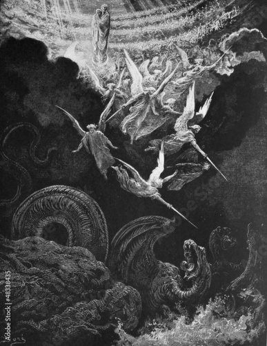 Obraz na płótnie The war with the dragon