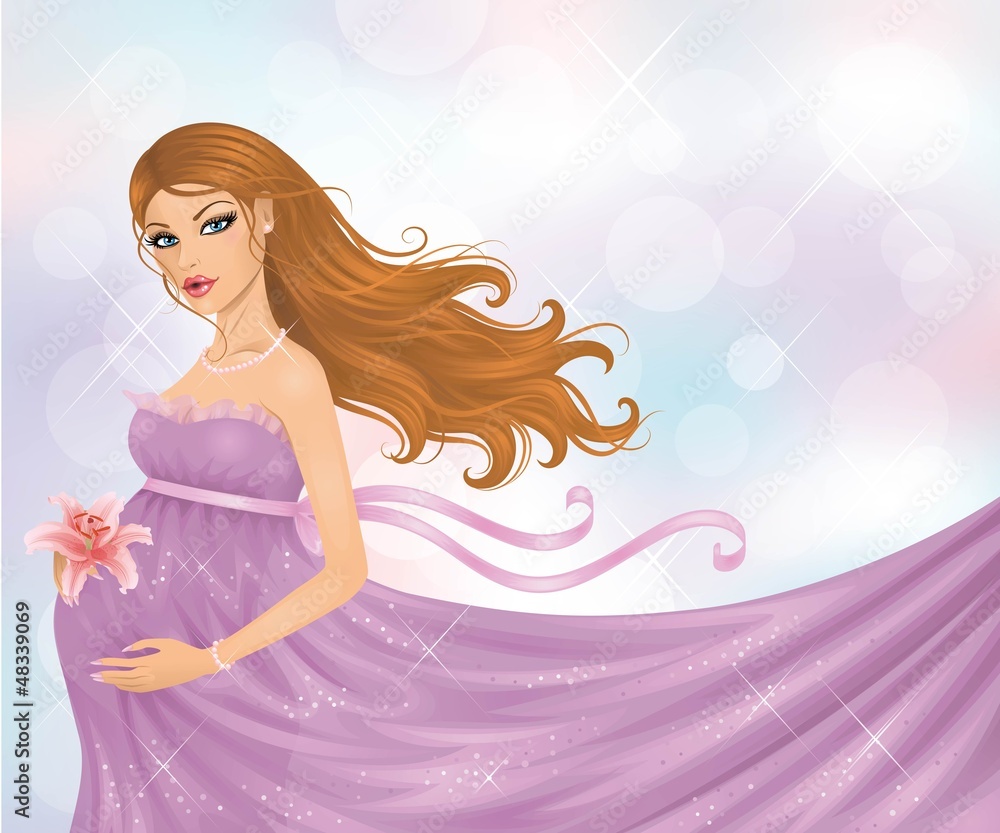 Beautiful pregnant woman.