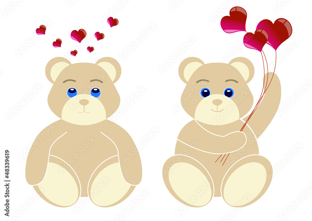 2 oursons avec coeur - serie 2 - Saint Valentin 2 oursons avec coeur - serie 2 - Saint Valentin