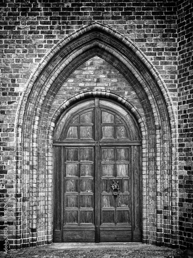 Church Door Monochromatic