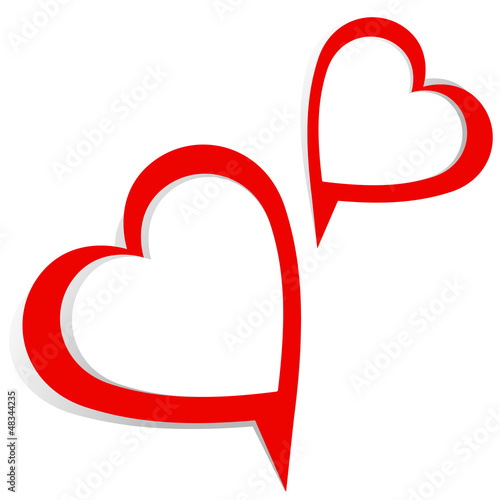 red heart text balloon