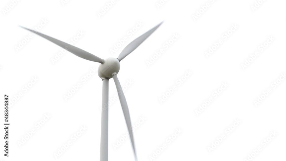 Wind turbine on white Wind turbine on white