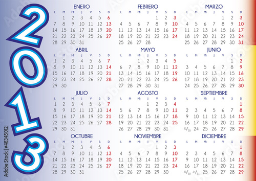 Calendario 2013 Spain