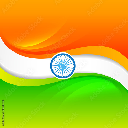 wave style indian flag