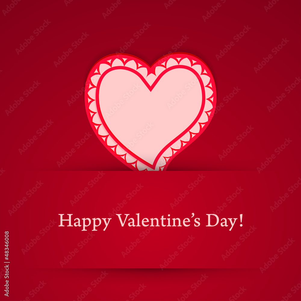 Valentine's day heart sticker. Valentine's day heart sticker.