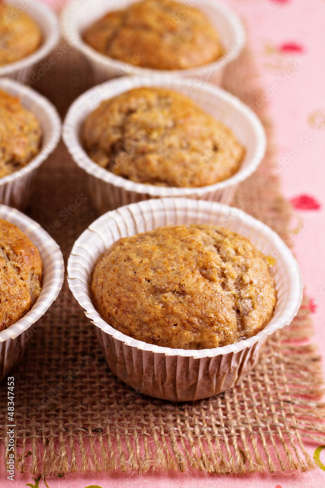 Fresh vegan banana muffins Fresh vegan banana muffins