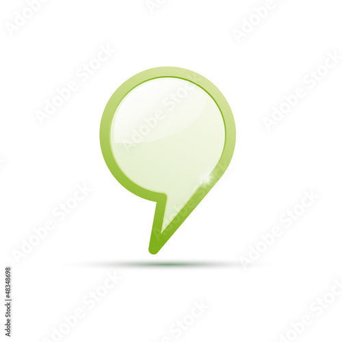 Cover speech in green # Vector