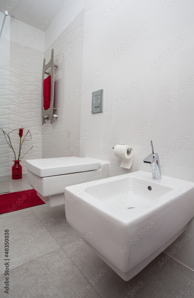 Fototapeta premium Cloudy home - toilet, bidet