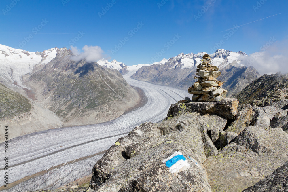 concept for hiking, climbing, walkig and outdoor adventures: