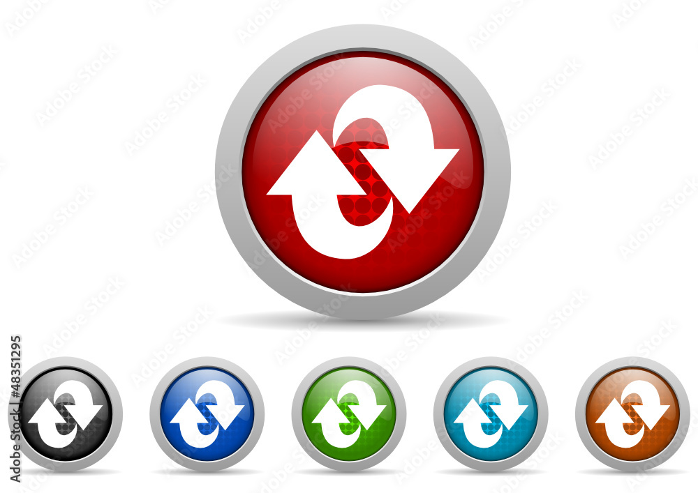 rotate vector icon set