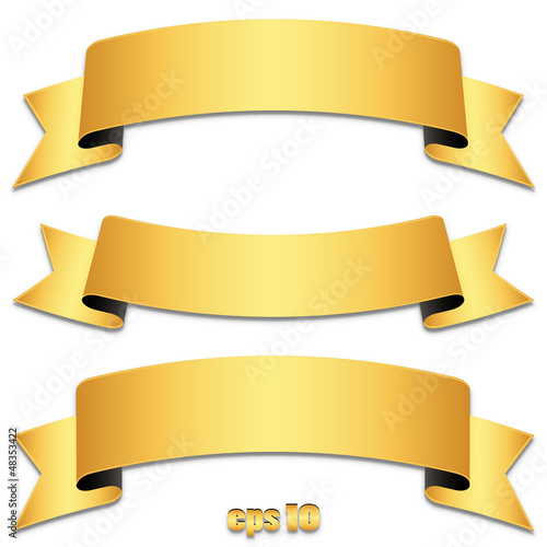 Set of gold ribbons, tapes - Goldene Banderole Sammlung