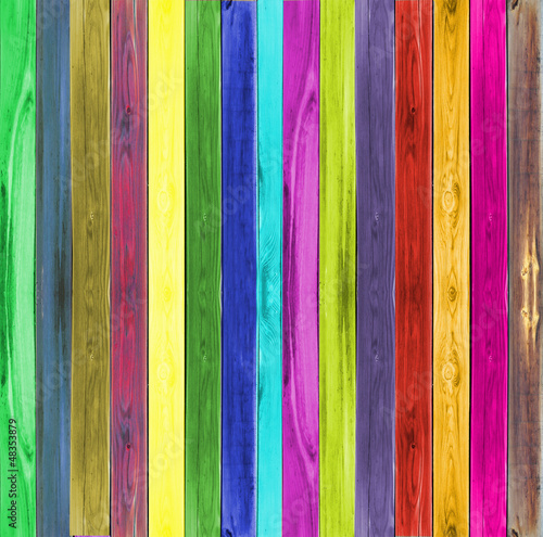 Colorful wooden wall