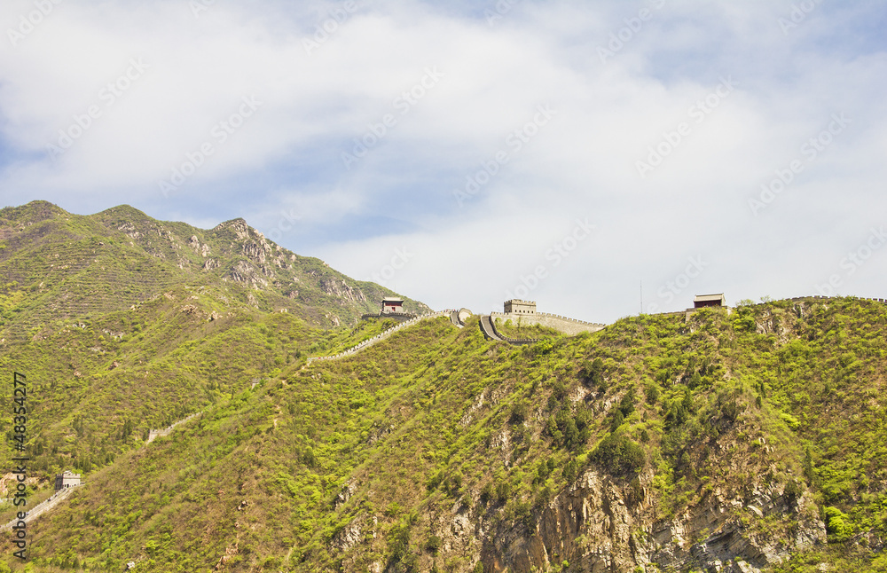 Panoramic view of the Great Wall of China