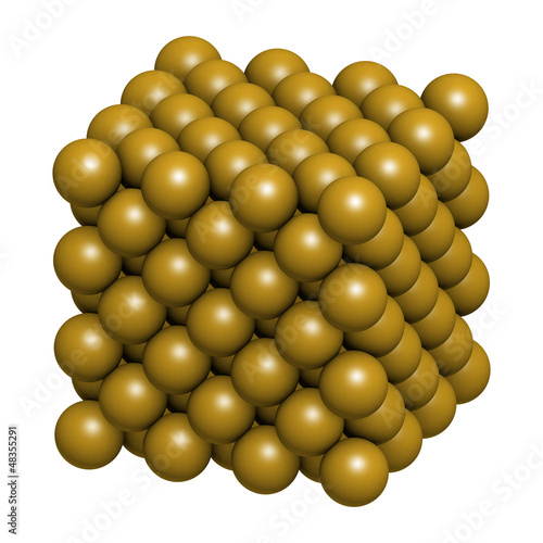 Konstfotografi Gold (Au) metal, crystal structure.