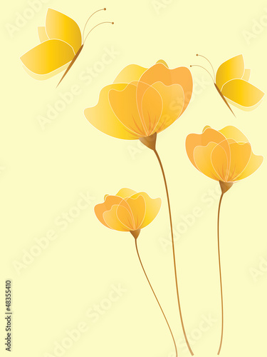 Floral background with flowers