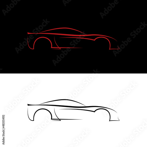 Red and black car logos
