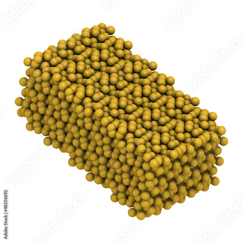 Sulfur (octasulfur, S8) crystal structure photo