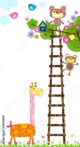 giraffe and tree