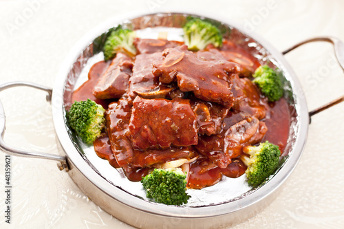 Delicious Chinese dishes, beef and broccoli