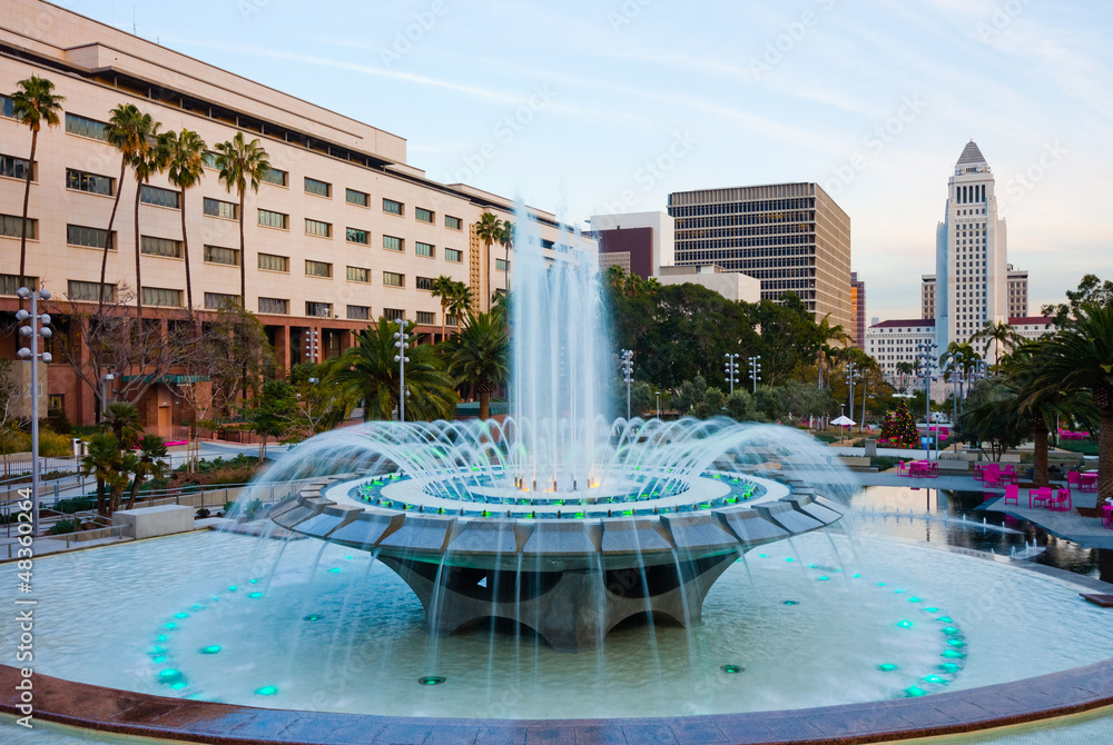 Fountain in downtown Los Angeles