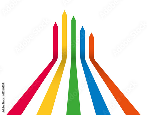 perspective up arrows