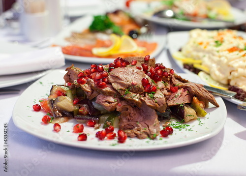 meat dish with pomegranate