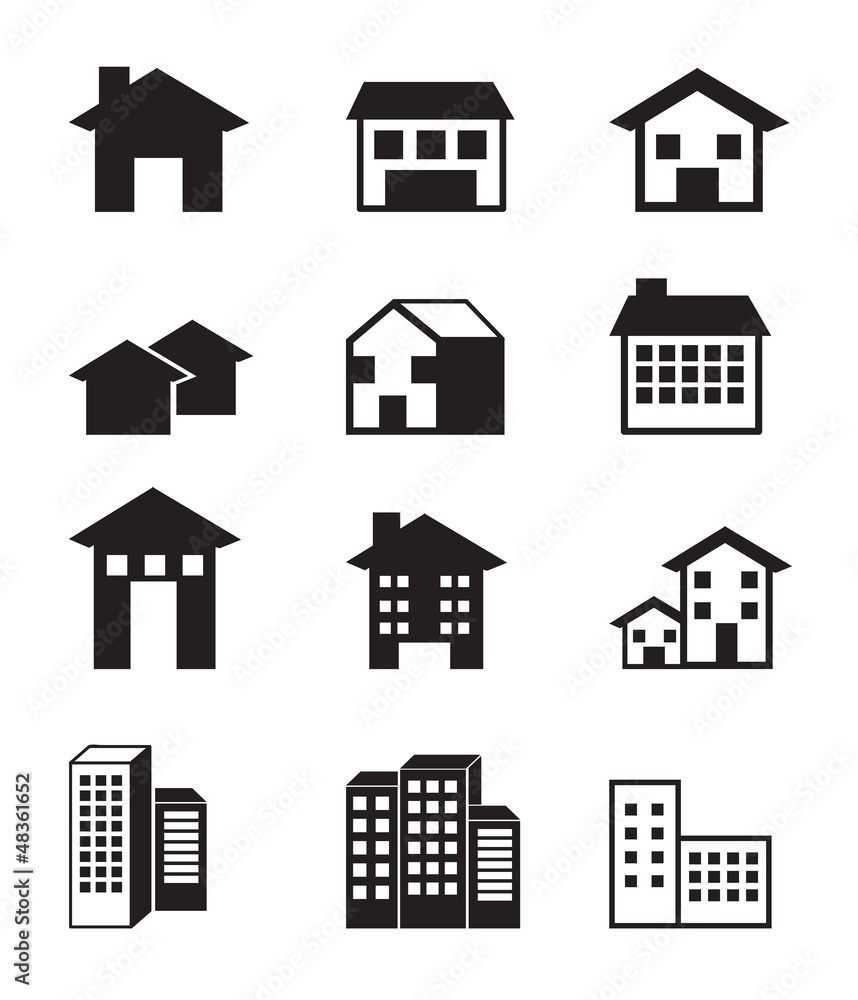 Fototapeta premium Houses icons