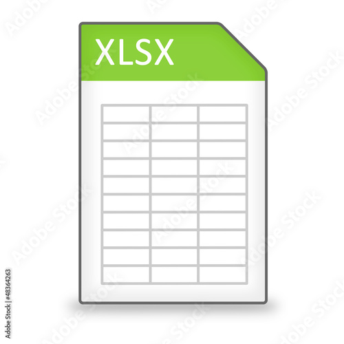 Obraz na płótnie Dateityp Icon XLSX