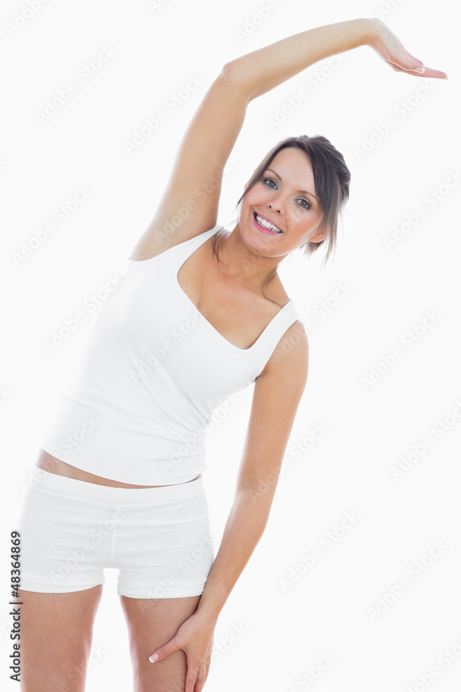 Portrait of young woman exercising Portrait of young woman exercising