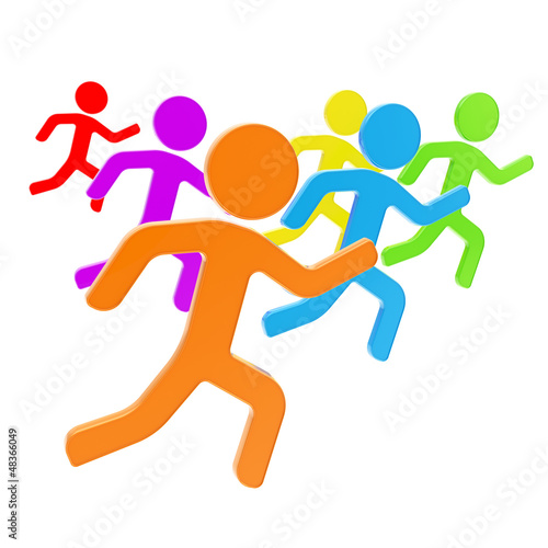 Group of symbolic human fig...