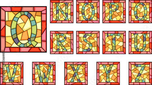 фотографія Mosaic capital letters alphabet.