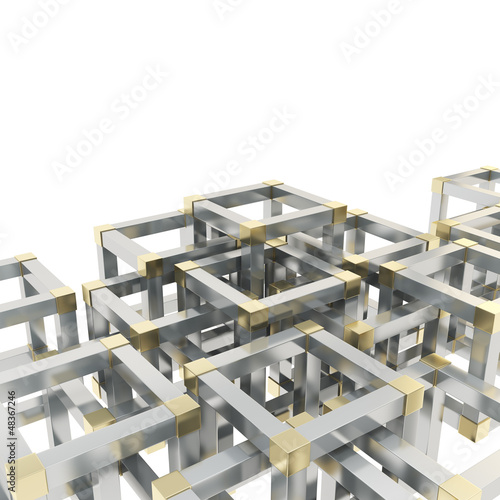 Abstract background made of cube fragments